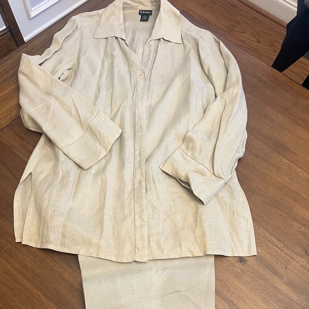Linen Blend Two-Piece Set